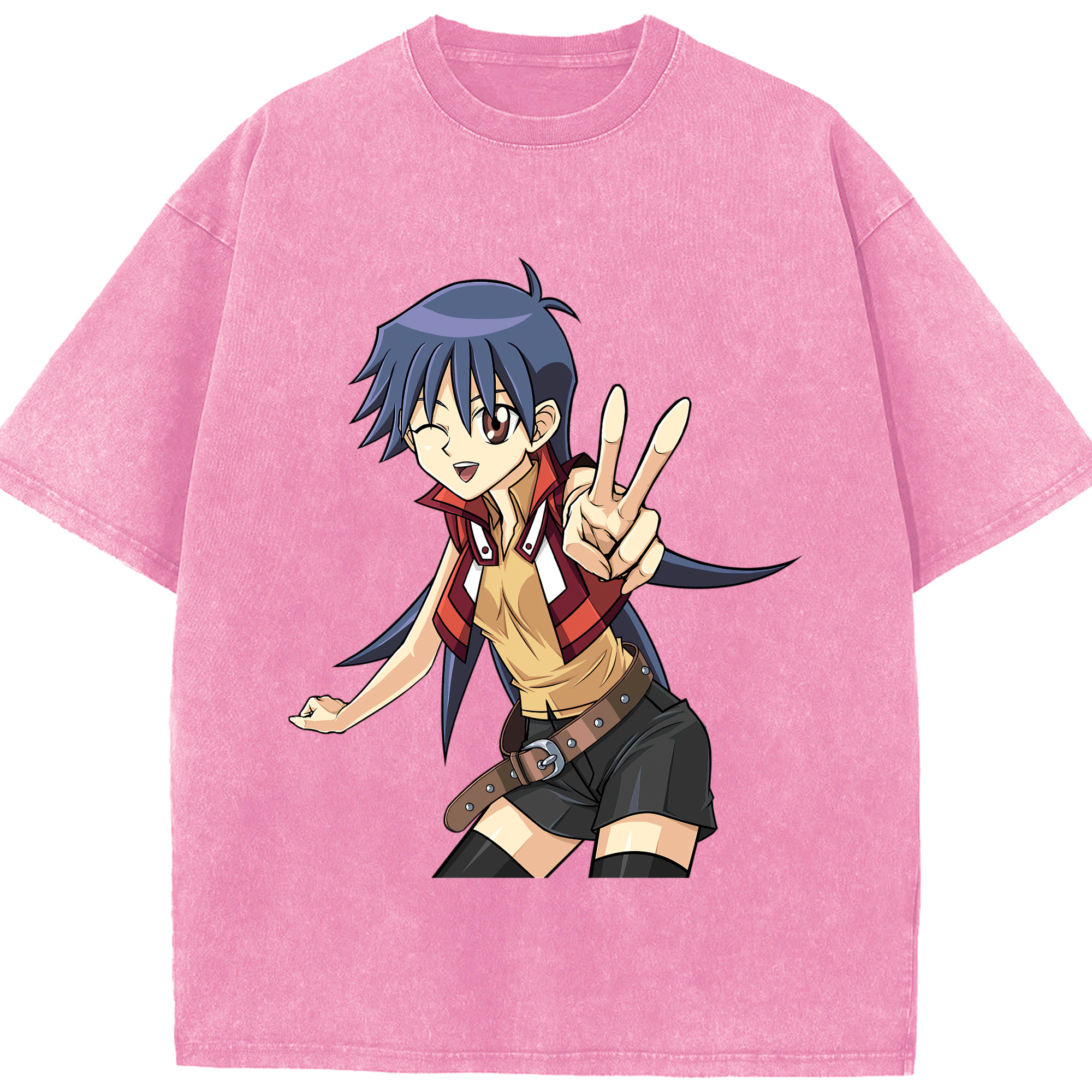 （画像用） 遊☆戯☆王 Yu-Gi-Oh! 綿100% ヴィンテージ風 半袖Tシャツ（フロントプリント）